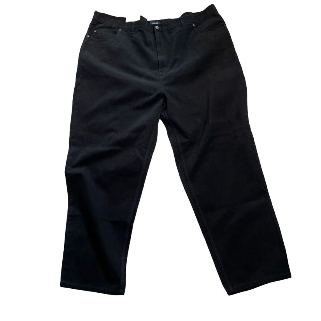 Men’s Harbor Bay Black Denim Jeans Pants U Size 52 X 34